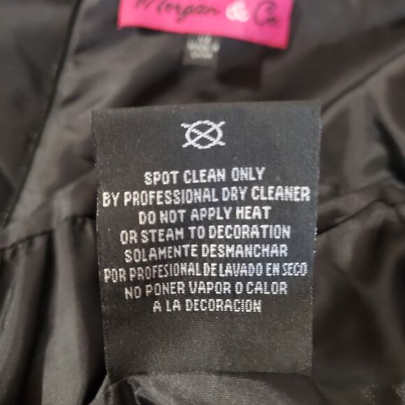 Vtg Y2K Morgan & Co Beaded Fairy Grunge Whimsigoth Fit & Flare Dress Sz 1/2 Prom - Picture 11 of 15